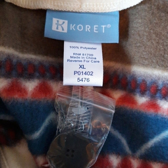 New Koret Sante Fe design jacket fleece XL - Picture 2 of 2